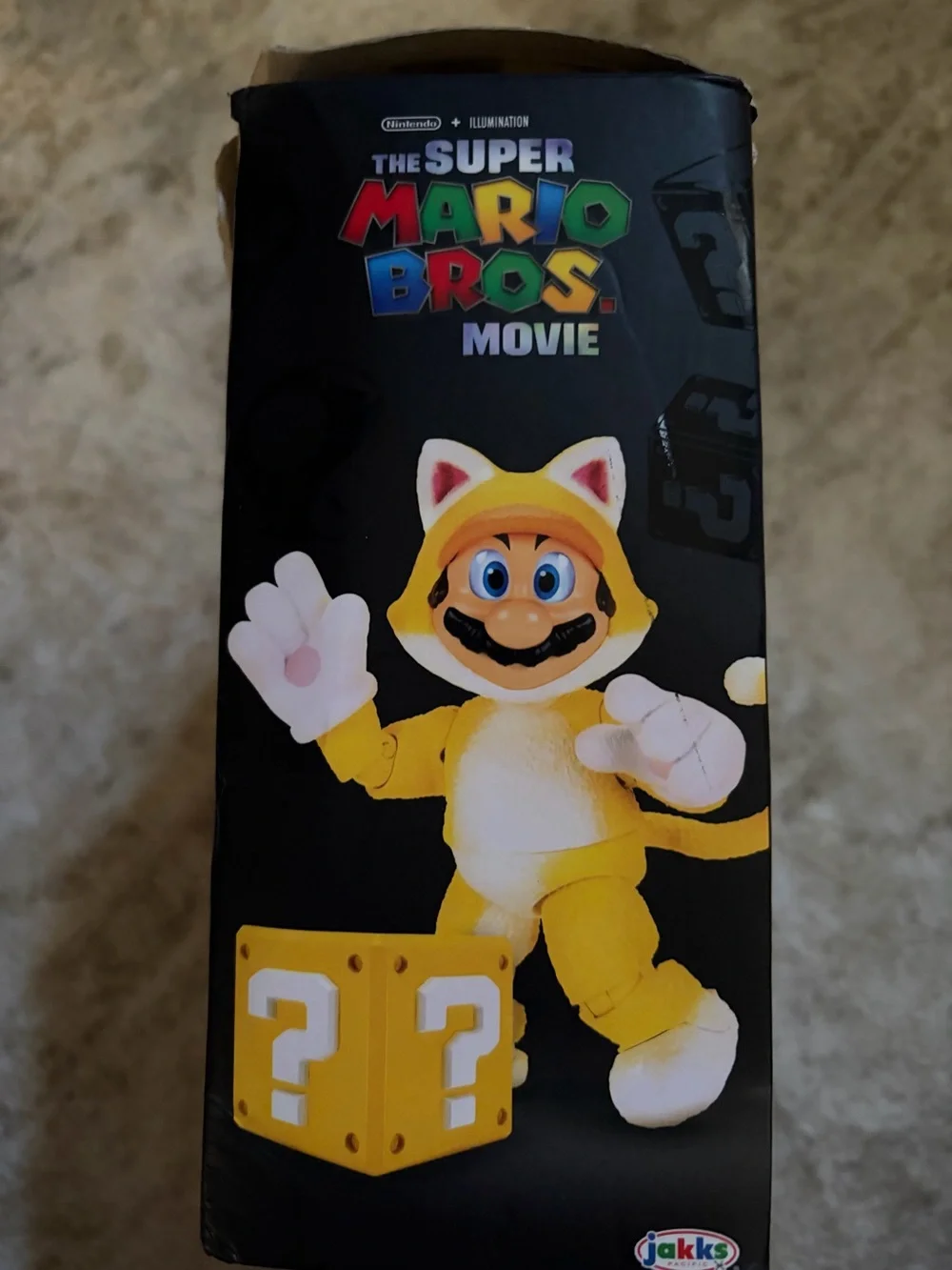 Nintendo Cat Mario Figure with Yellow Question Block